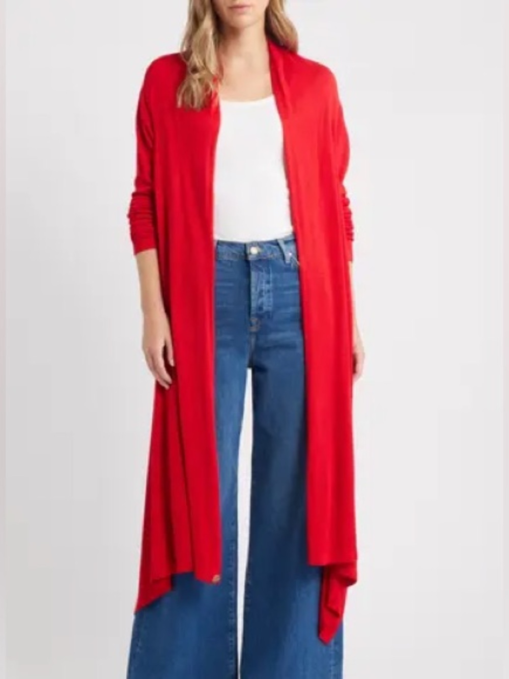 ⭐️ 5 for 20$! ⭐️ Red Long Wraparound Cardigan